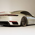 White Sports Car with Modern Design Sleek Body Lines Stylish Alloy Wheels and Aerodynamic Headlights