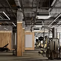 Modern Industrial Gym Spacious Workout Space With Treadmills Weight Machines And Natural Light From Windows