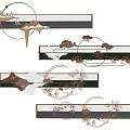 Modern Luxury Metal Wall Decor With Flower Elements Geometric Lines And Horizontal Hanging Design