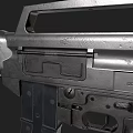 Modern Tactical Rifle With Metal Construction Magazine And Stock Design