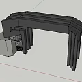 Modern Gate Factory Enterprise Gate 3d model