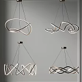 Modern Contemporary Chandeliers With Unique Curved Lines And Metallic Frame Designs