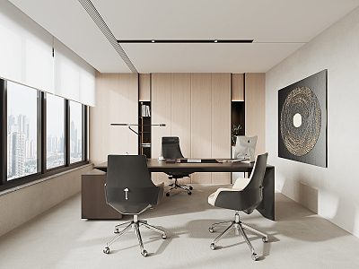 Modern Office General Manager Room 3d model