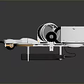 Modern Lighting Combination With White Metal Frame And Geometric Light Fixture Design