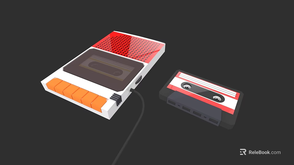 Vintage Cassette Tape Player and Audio Sound System for Music Lovers 3d model 