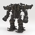 Intricate Industrial Mechanical Robot Structure With Gears Pipes And Metal Components