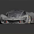 Futuristic Silver Sports Car With Sleek Design Blue Transparent Roof And Large Sci Fi Wheels