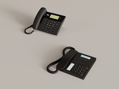 modern fixed telephone landline 3d model