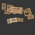 Rustic Wooden Dresser Set With Multiple Drawers And Decorative Bottles Cloth