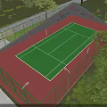 Outdoor Sports Fitness Area With Health Tomorrow Hello Tomorrow Slogan Green Court And Trees