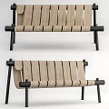 Modern Outdoor Chair Design With Wooden Slat Seat And Black Metal Frame