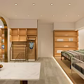 YAZAN Specialty Store Interior With Arched Entrance Display Shelves And Windows