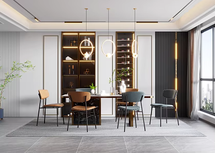 Light Luxury Restaurant 3d model