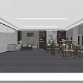 Spacious Modern Office Interior With Large Windows Bookshelves Sofa And Decorative Artwork