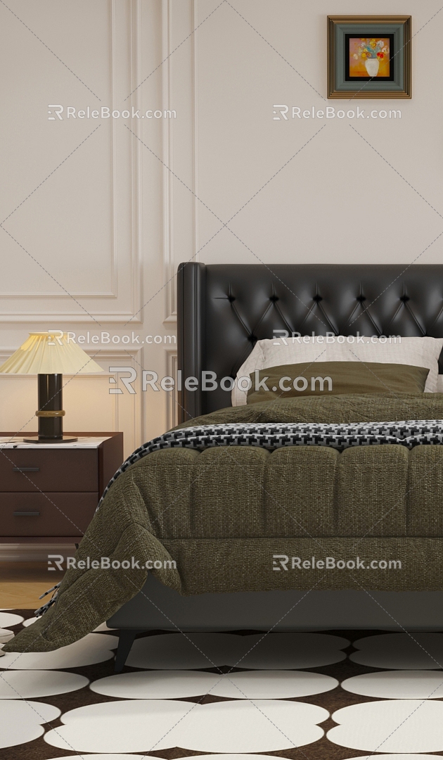 Double bed 3d model