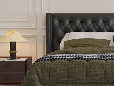 Double bed 3d model