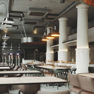 Industrial LOFT Cafe 3d model