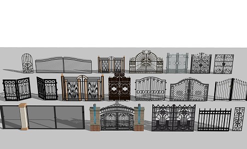 Jianou Gate Iron Door 3d model