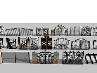 Jianou Gate Iron Door 3d model