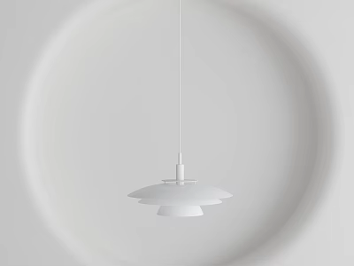 Modern White Chandelier with Sleek Multi Tiered Design for Contemporary Interior Spaces 3d model