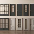 Diverse Hinged Doors Featuring Different Colors Glass Panels And Classic Designs