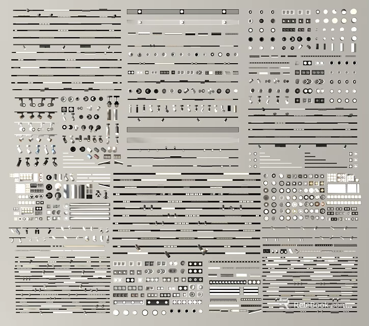 Modern Downlights and Spotlights with Various Styles for Home Interior Lighting 3d model