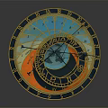 Circular Commercial Equipment With Golden Frame Zodiac Symbols Blue Orange Interior And Pointers