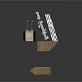 Architectural Double Layer Building Component With Metal Frames And Wooden Panels