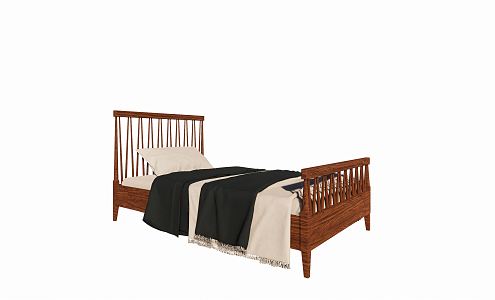 Modern Single Bed 3d model