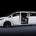 White Modern Family Van With Sliding Doors And Spacious Interior Design