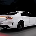 White Sporty Sedan With Black Wheels Red Brake Calipers And Aerodynamic Design