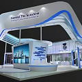 JACOBS Exhibition Booth Harvest The Sunshine Photovoltaic Cells Power Battery Modern Curved Canopy