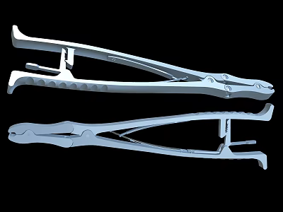 Stainless Steel Surgical Forceps With Precision Grip For Medical Procedures 3d model