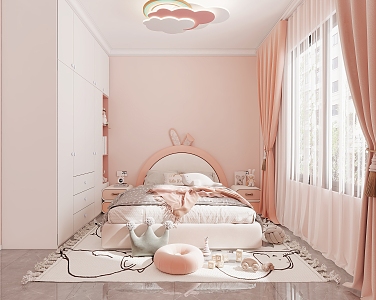 Modern Children's Room Daughter Room 3d model