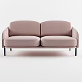 Modern Double Sofa Avant-garde Fabric Yanling Two-person Three-person Sofa 3d model
