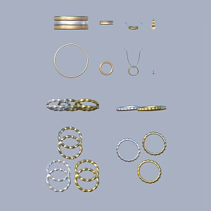 Ring Pearl Diamond Ring Gem Ring 3d model