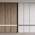 Sleek Modern Wardrobe Interior Design With Wooden And White Sliding Door Panels