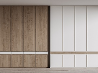 Wood veneer wardrobe 3d model