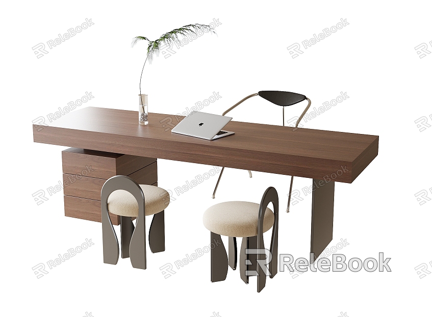 Desk and Chair Combination Single Chair Desk Stool model