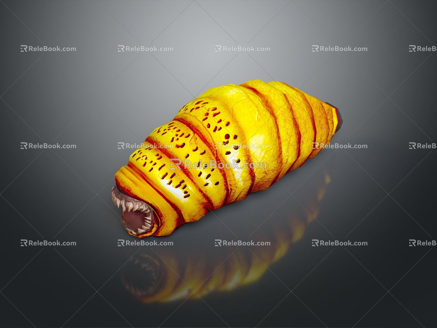 bread worm worm worm microorganism 3d model