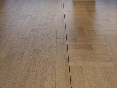Stylish Hardwood Flooring With Different Patterns 3d model