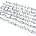 Chinese Style Stone Railing Bridge Railing River Railing Stone Railing Outdoor Railing 3d model