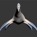 Realistic Plesiosaur 3D Model With Long Neck Blue White Spots And Flippers