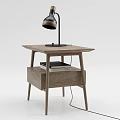 Nordic bedside table 3d model