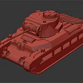 Weathered Green Military Tank Model With Detailed Armor Turret And Tracks