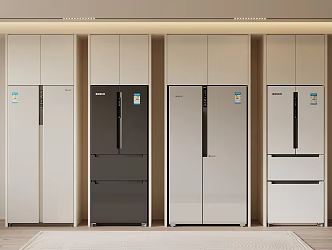 Refrigerator Cabinet Double Door Refrigerator Single Door Refrigerator 3d model