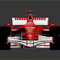 Red Ferrari F1 Race Car With Shell Logo And Sleek Aerodynamic Design