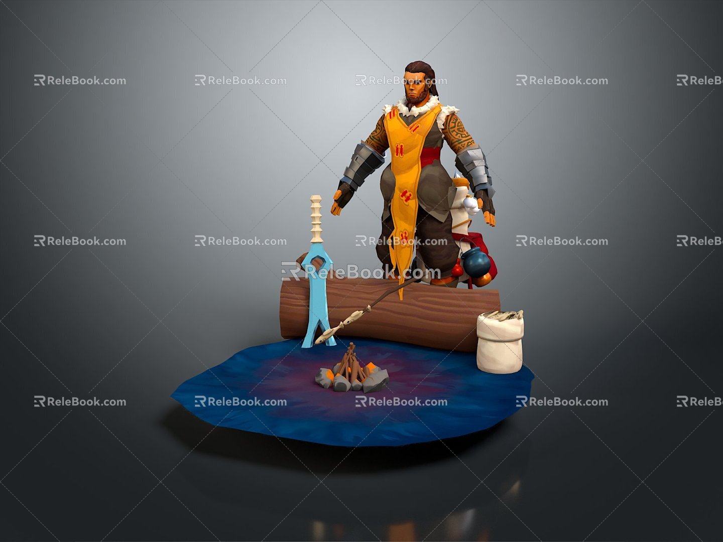 Western Samurai Western Warrior Western Hero Western Warrior Knight Hero Ancient Warrior Paladin 3d model