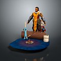 Western Samurai Western Warrior Western Hero Western Warrior Knight Hero Ancient Warrior Paladin 3d model