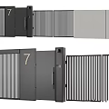 Modern Black Metal Partition With Gray Gate And Number 7 Exterior Design